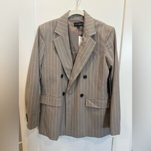 LOFT Tan Pinstripe Blazer, NWT